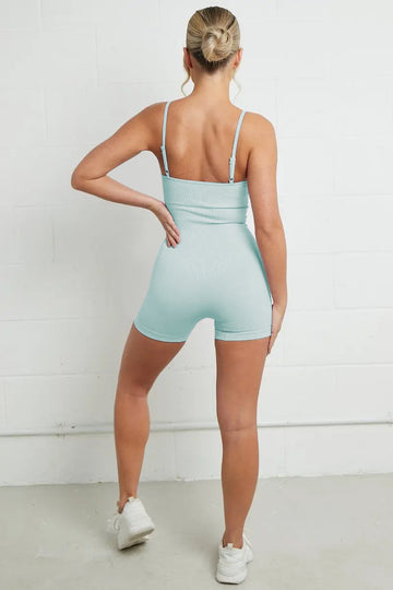 KATCH ME Sports Yoga Solid Color Thin Straps Seamless Playsuit